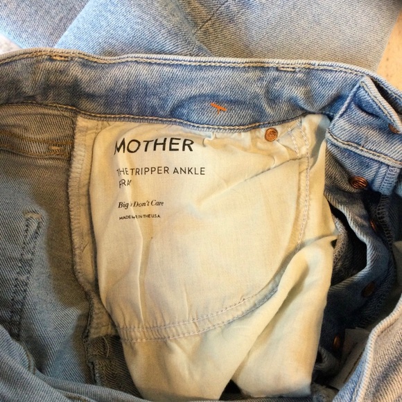 MOTHER The Tripper Flood Fray High Waist Ankle Flare Jeans Big Hair Don’t Car 30 - Picture 7 of 13